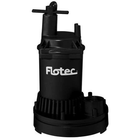 STA-RITE Flotec FP0S1250X-08 Submersible Utility Pump, 115 V, 0.166 hp, 1 in Outlet, 1200 gph, Thermoplastic FPOS1250X08